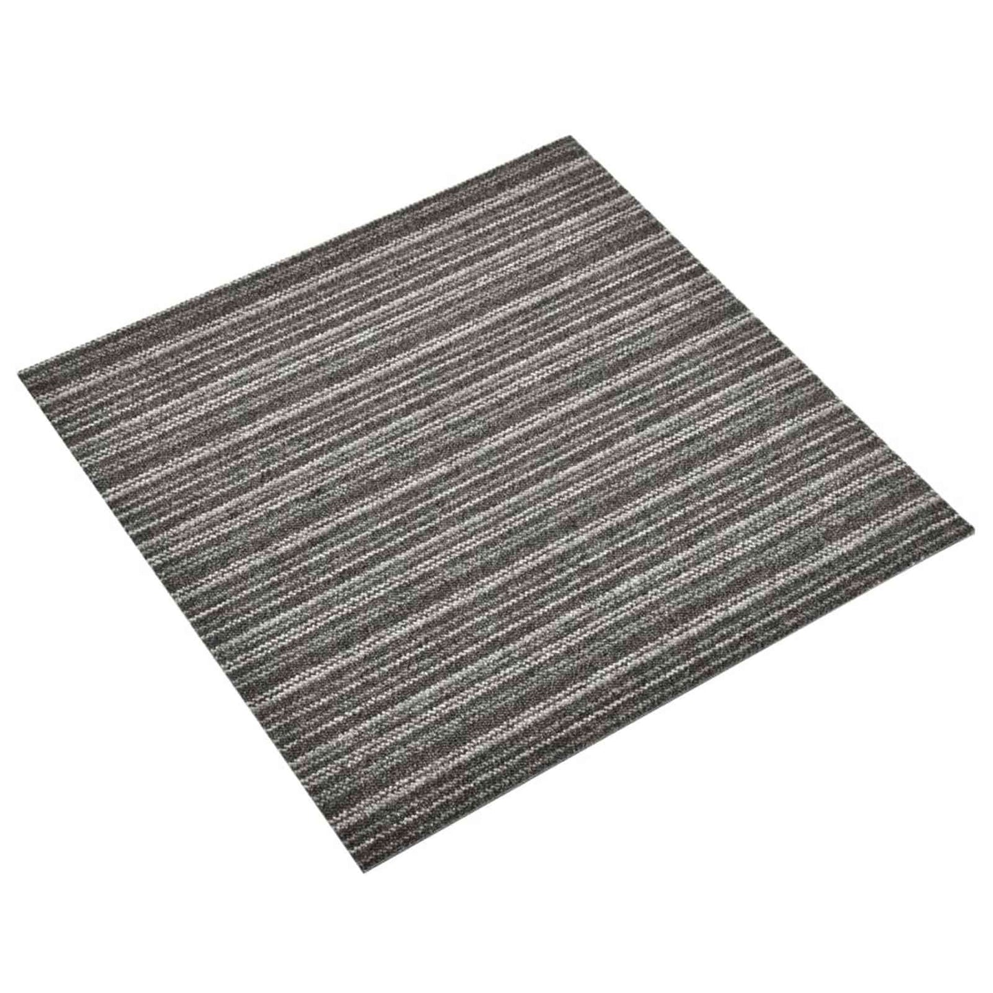 Kilimas 20 pcs Juostuota antracito spalvos 50 x 50 cm