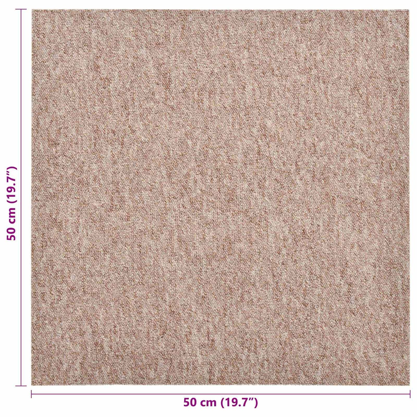 Kilimas 20 pcs Smėlio 50 x 50 cm 100% polipropileno