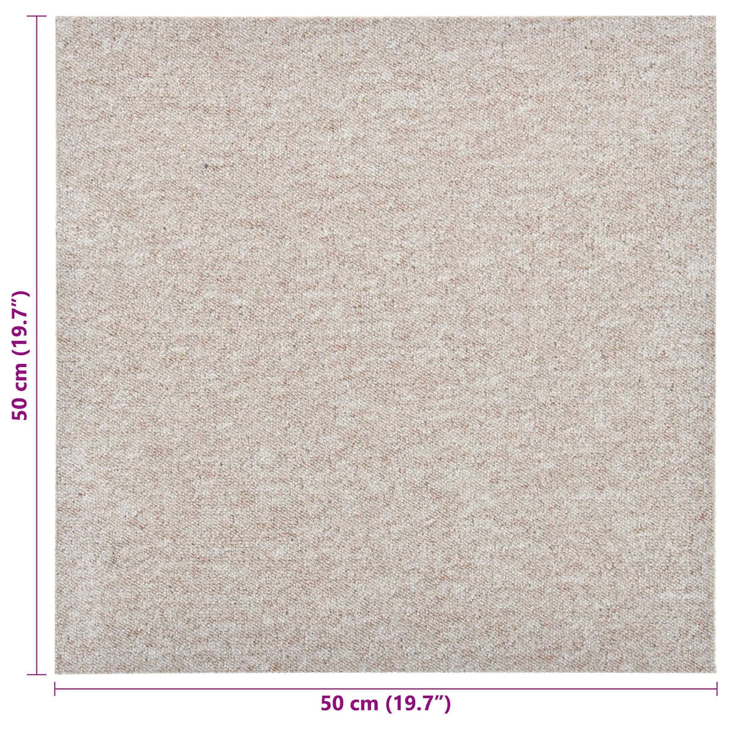 Kilimas 20 pcs Šviesiai smėlinė 50 x 50 cm 100% polipropileno