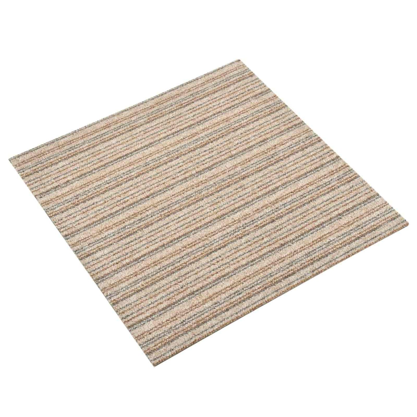 Kilimas 20 pcs Juostuota smėlio spalvos 50 x 50 cm