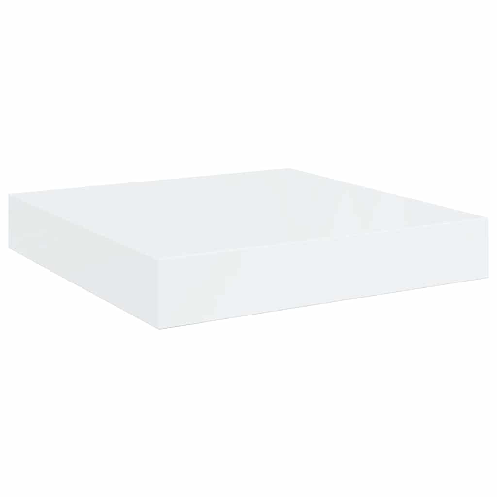 Pakabinama sieninė lentyna, balta, 23x23,5x3,8cm, MDF, blizgi