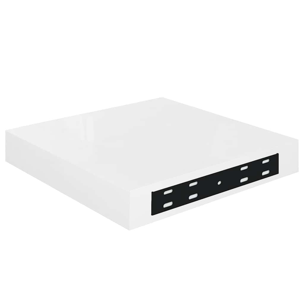 Pakabinamos lentynos, 4vnt., baltos, 23x23,5x3,8cm, MDF