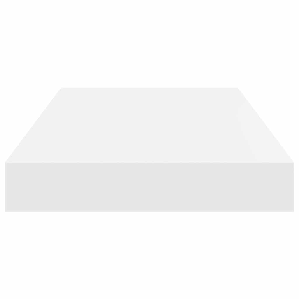 Pakabinamos sieninės lentynos, 2vnt., baltos, 40x23x3,8cm, MDF