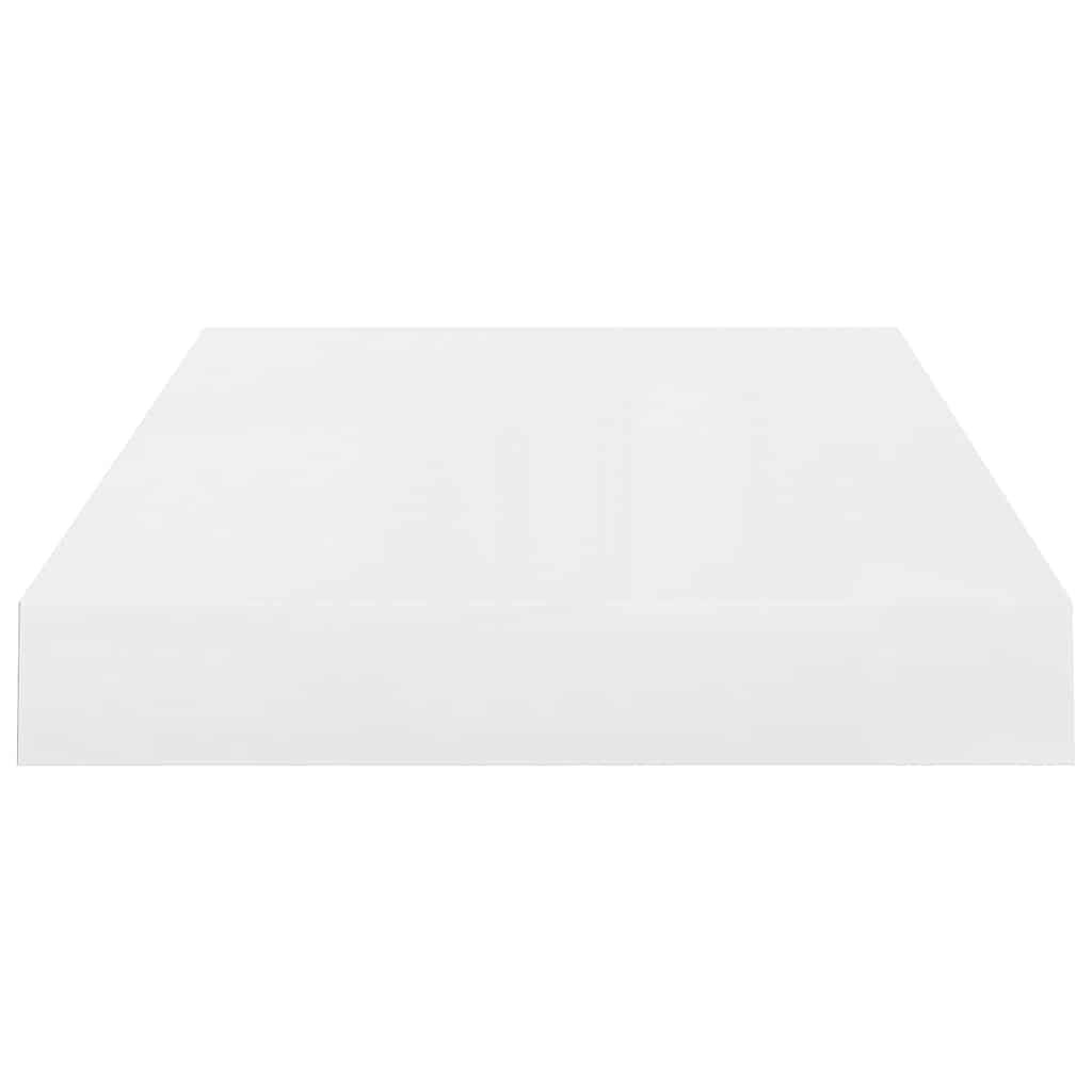 Pakabinamos sieninės lentynos, 4vnt., baltos, 40x23x3,8cm, MDF