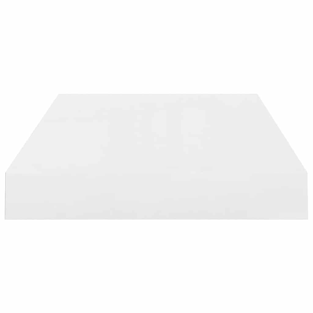 Pakabinamos sieninės lentynos, 4vnt., baltos, 40x23x3,8cm, MDF