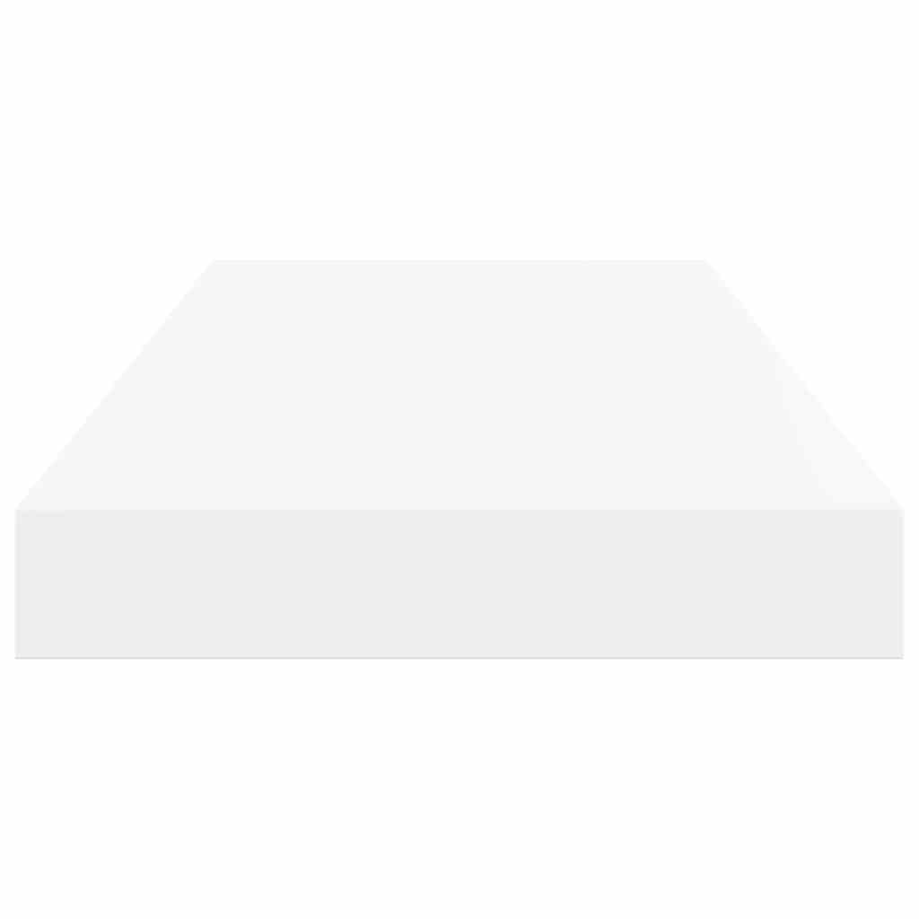 Pakabinamos sieninės lentynos, 2vnt., baltos, 50x23x3,8cm, MDF