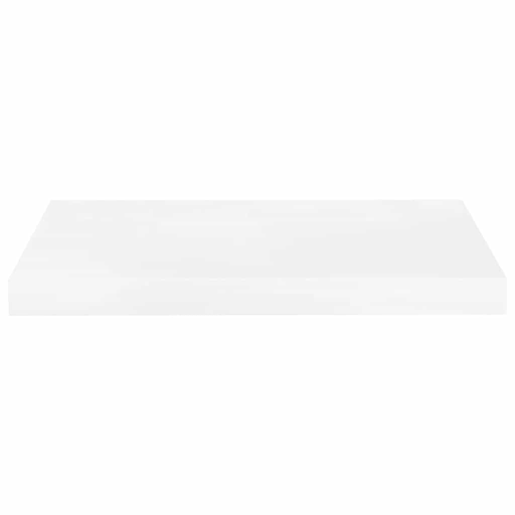 Pakabinamos sieninės lentynos, 4vnt., baltos, 50x23x3,8cm, MDF