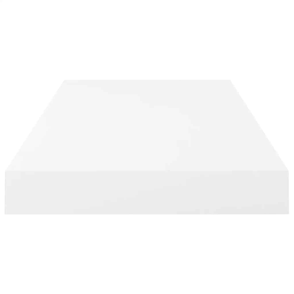 Pakabinamos sieninės lentynos, 4vnt., baltos, 50x23x3,8cm, MDF