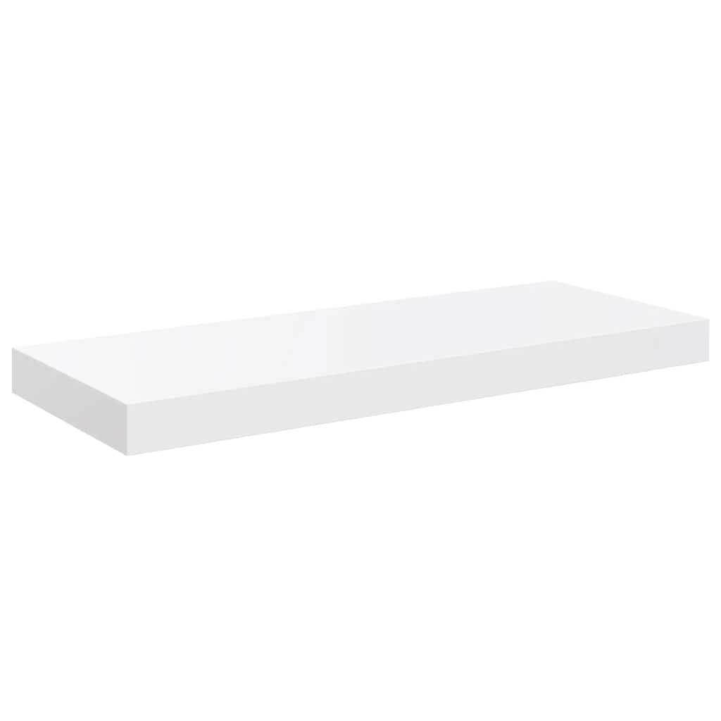 Pakabinamos lentynos, 2vnt., baltos, 60x23,5x3,8cm, MDF