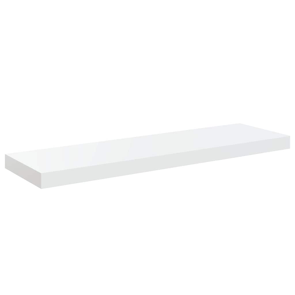 Pakabinamos lentynos, 2vnt., baltos, 80x23,5x3,8cm, MDF