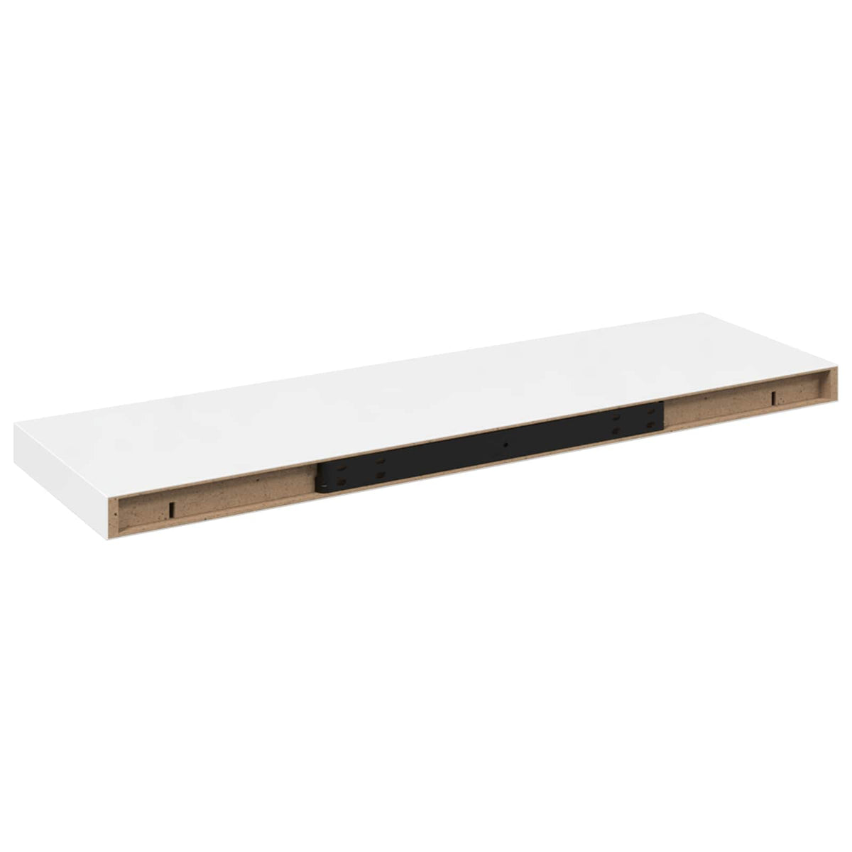 Pakabinamos lentynos, 2vnt., baltos, 80x23,5x3,8cm, MDF