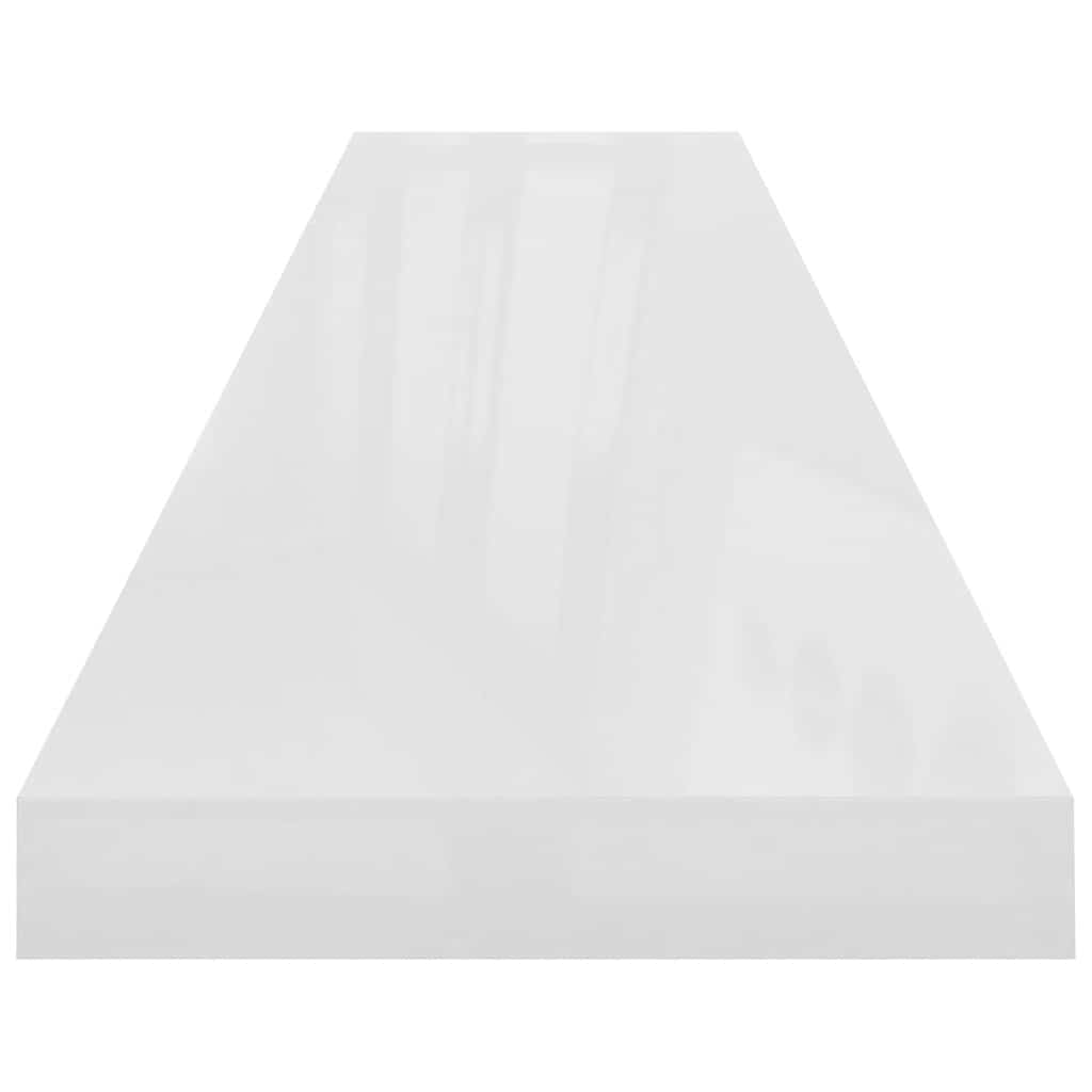 Pakabinama sieninė lentyna, balta, 120x23,5x3,8cm, MDF, blizgi