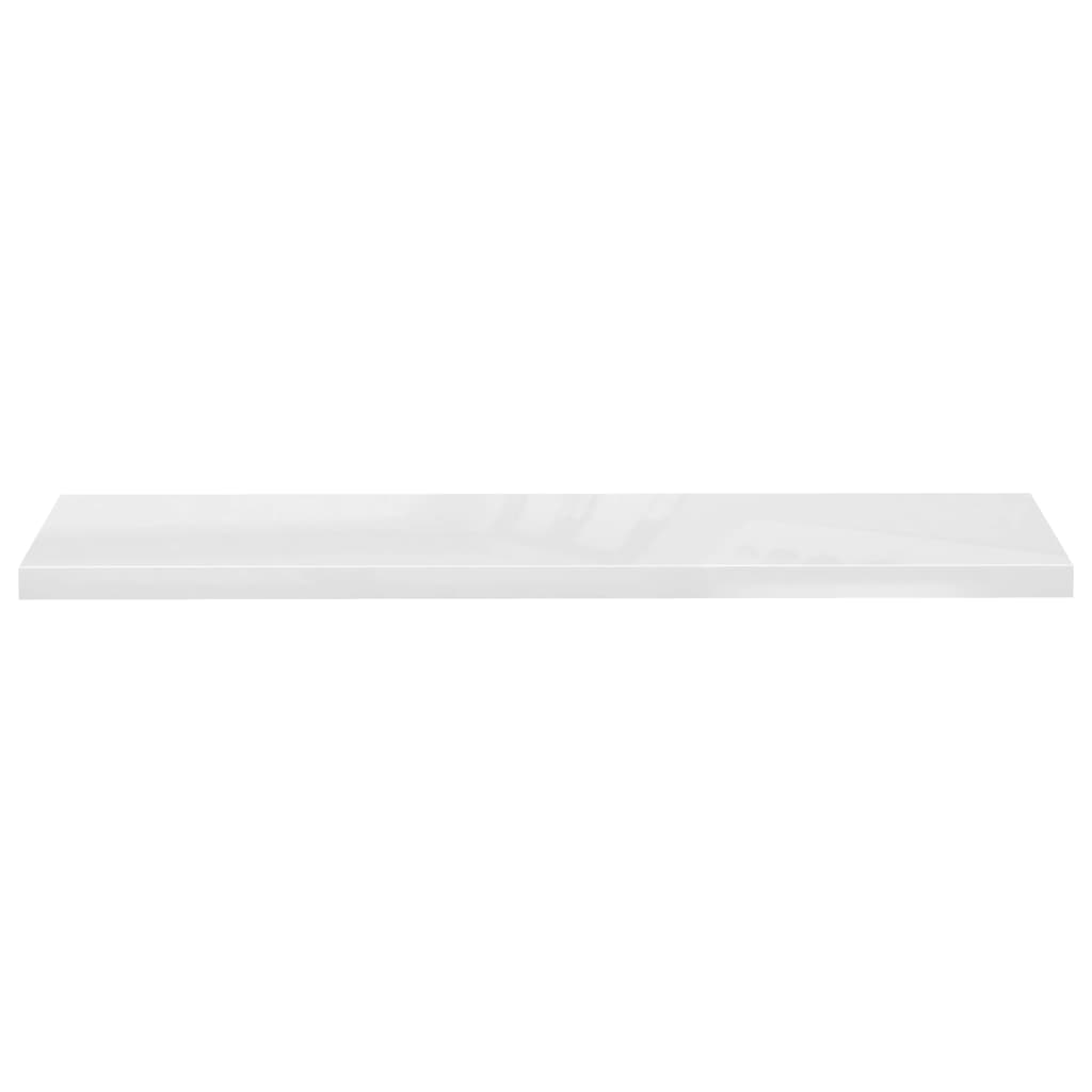 Pakabinamos lentynos, 4vnt., baltos, 120x23,5x3,8cm, MDF