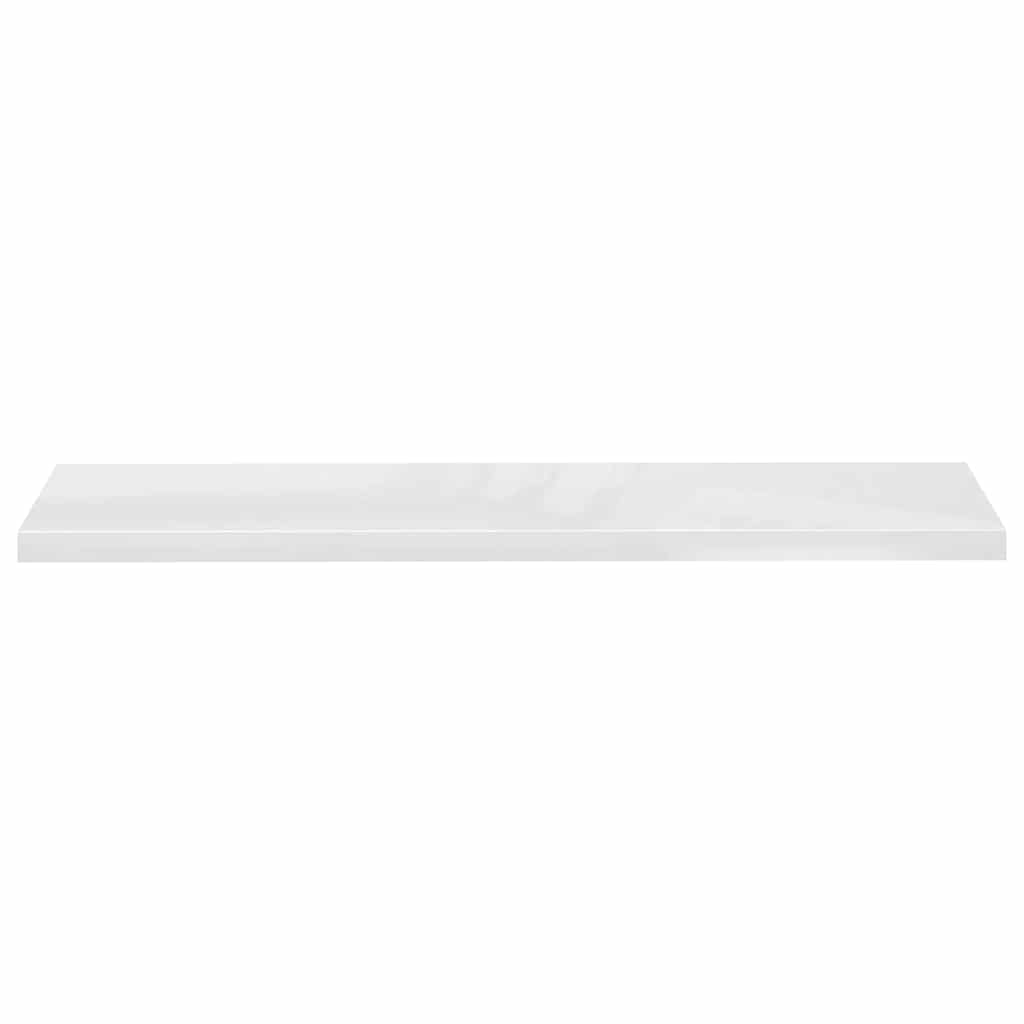 Pakabinamos lentynos, 4vnt., baltos, 120x23,5x3,8cm, MDF