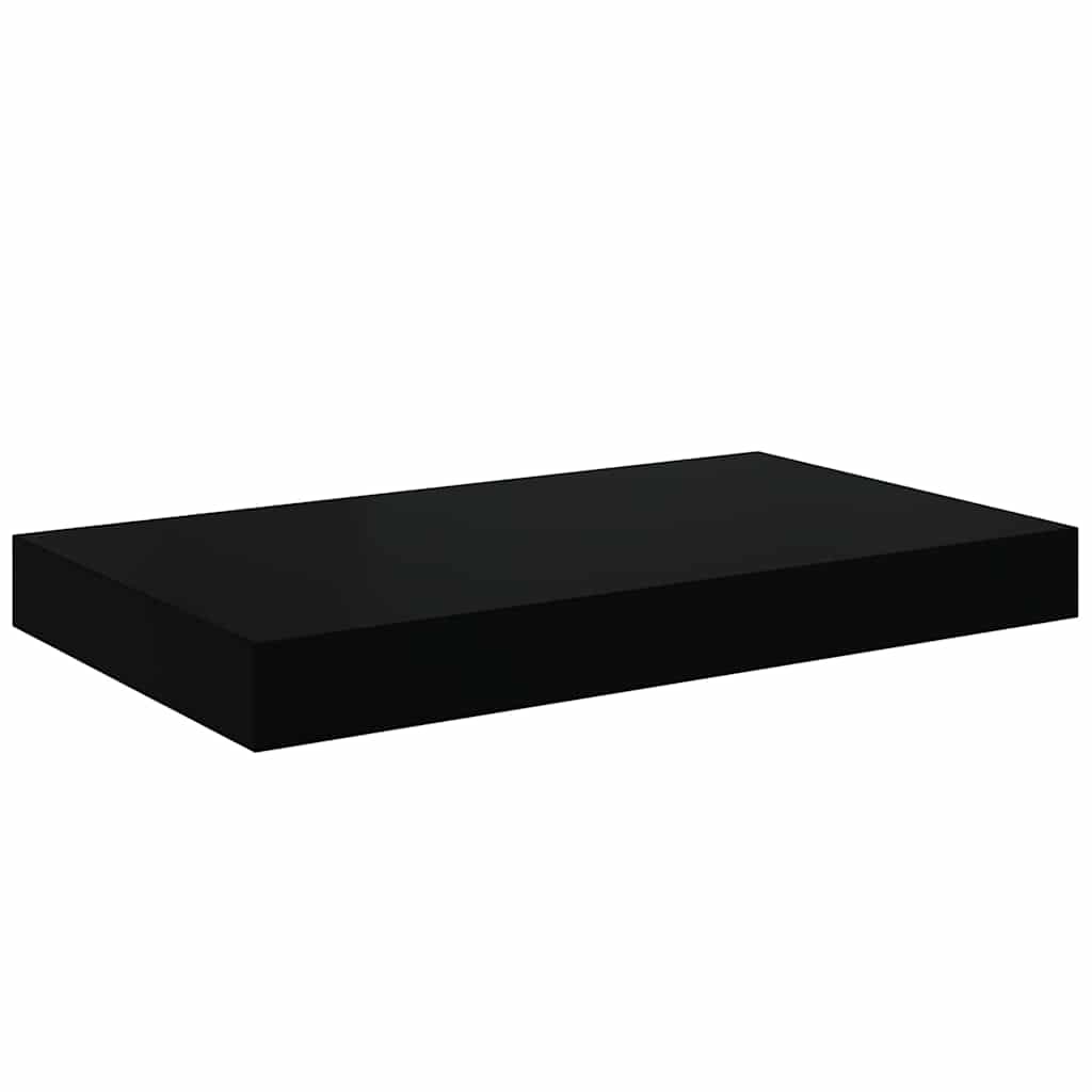 Pakabinama sieninė lentyna, juoda, 40x23x3,8cm, MDF, blizgi