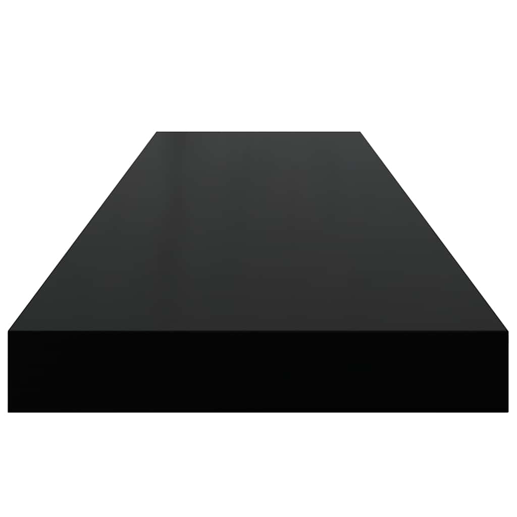 Pakabinamos lentynos, 2vnt., juodos, 90x23,5x3,8cm, MDF