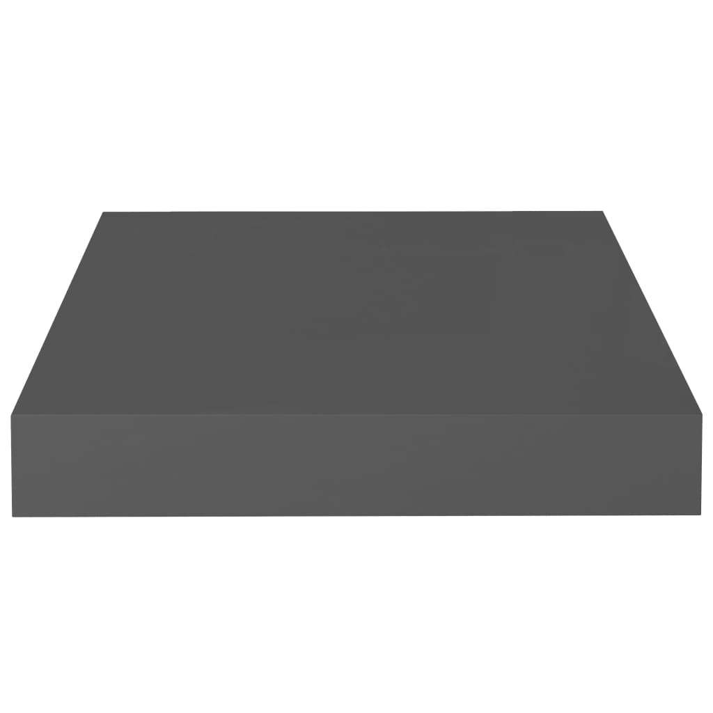 Pakabinamos lentynos, 2vnt., pilkos, 23x23,5x3,8cm, MDF