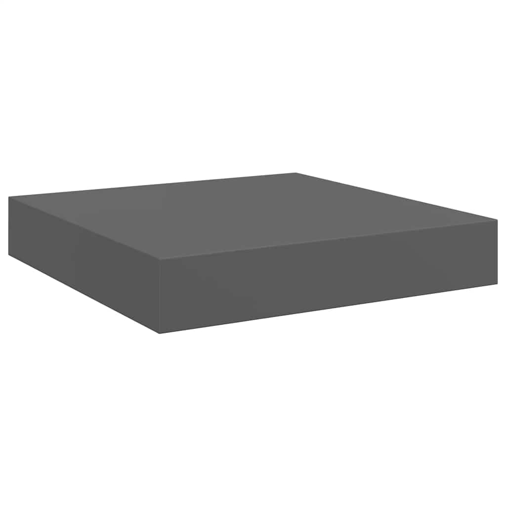 Pakabinamos lentynos, 2vnt., pilkos, 23x23,5x3,8cm, MDF