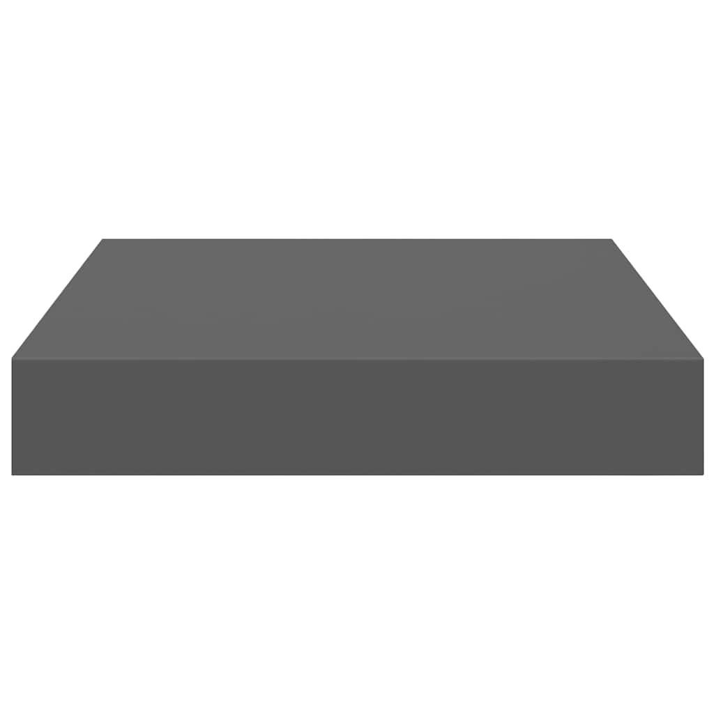 Pakabinamos lentynos, 4vnt., pilkos, 23x23,5x3,8cm, MDF