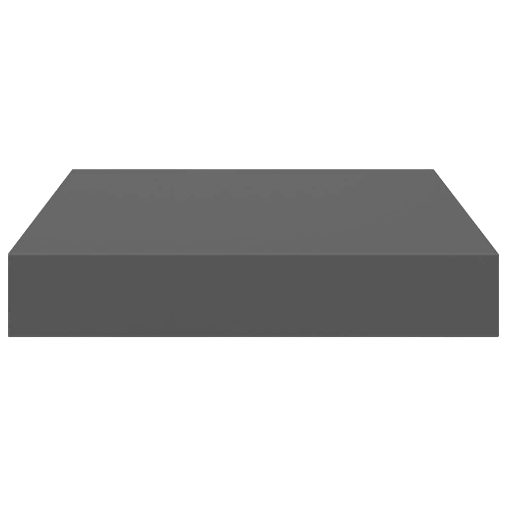 Pakabinamos lentynos, 4vnt., pilkos, 23x23,5x3,8cm, MDF