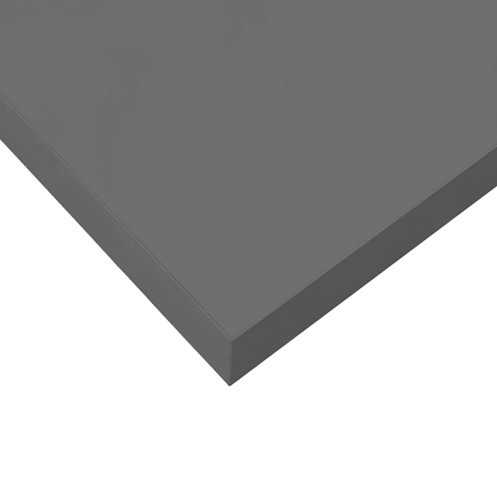 Pakabinamos sieninės lentynos, 2vnt., pilkos, 40x23x3,8cm, MDF