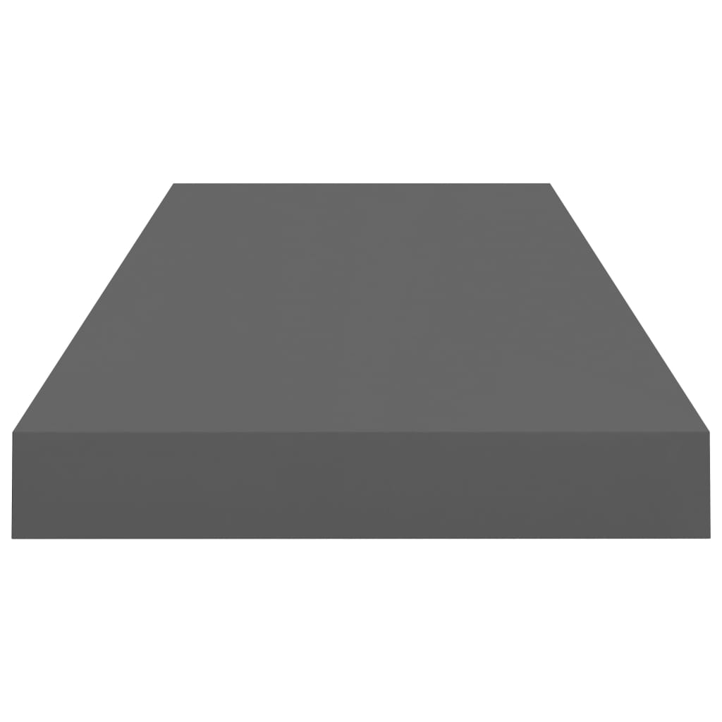 Pakabinamos lentynos, 4vnt., pilkos, 60x23,5x3,8cm, MDF