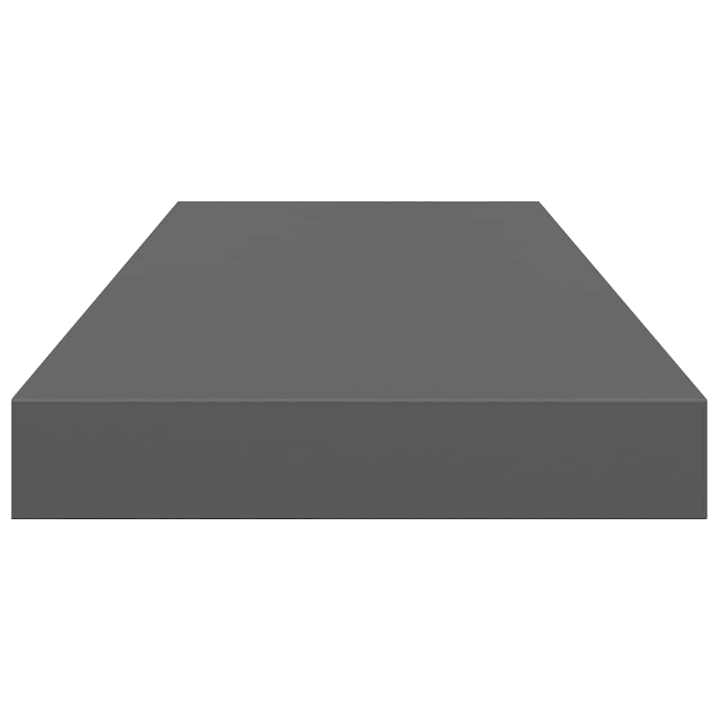 Pakabinamos lentynos, 4vnt., pilkos, 60x23,5x3,8cm, MDF