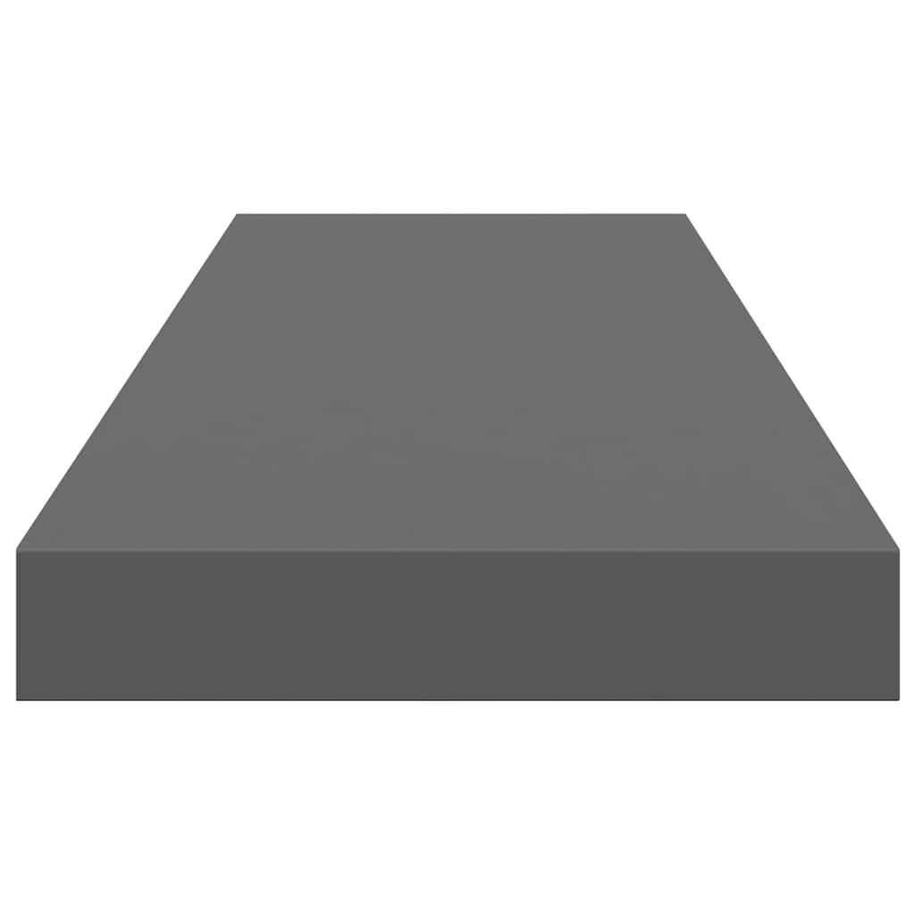 Pakabinamos lentynos, 2vnt., pilkos, 80x23,5x3,8cm, MDF