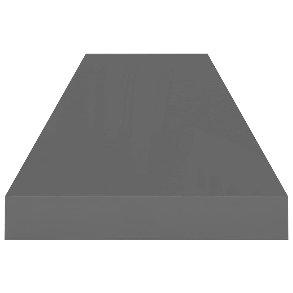 Pakabinamos lentynos, 2vnt., pilkos, 90x23,5x3,8cm, MDF