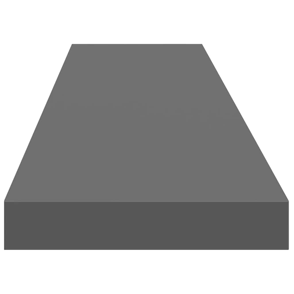 Pakabinamos lentynos, 4vnt., pilkos, 120x23,5x3,8cm, MDF