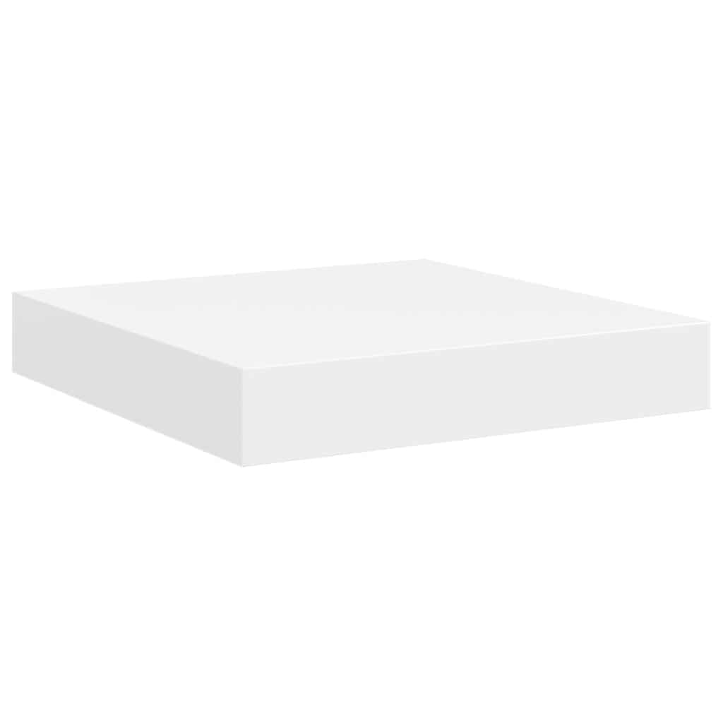 Pakabinamos lentynos, 4vnt., baltos, 23x23,5x3,8cm, MDF