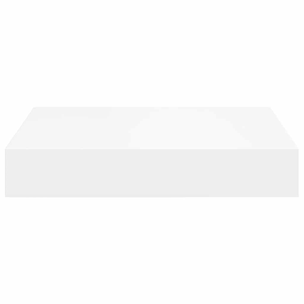 Pakabinamos lentynos, 4vnt., baltos, 23x23,5x3,8cm, MDF
