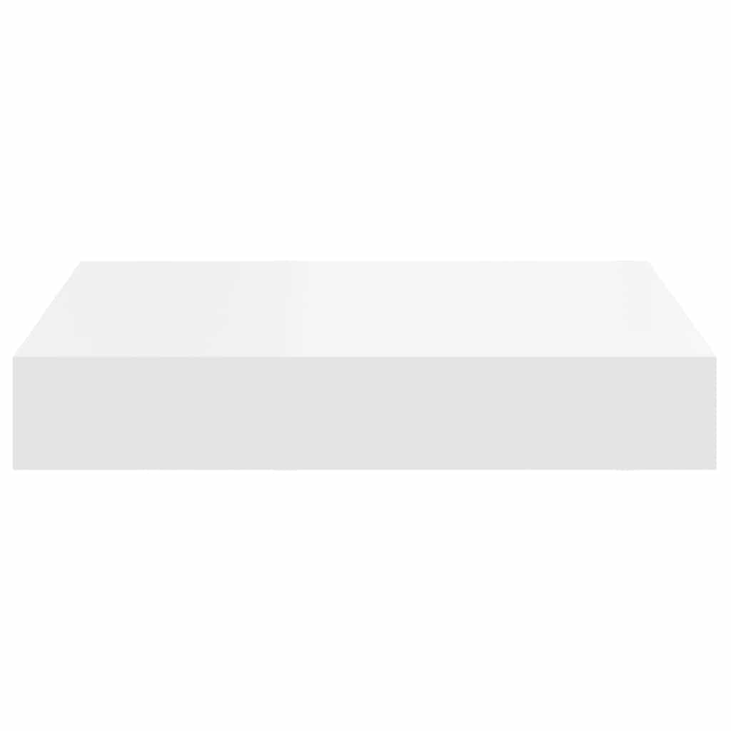 Pakabinamos lentynos, 4vnt., baltos, 23x23,5x3,8cm, MDF