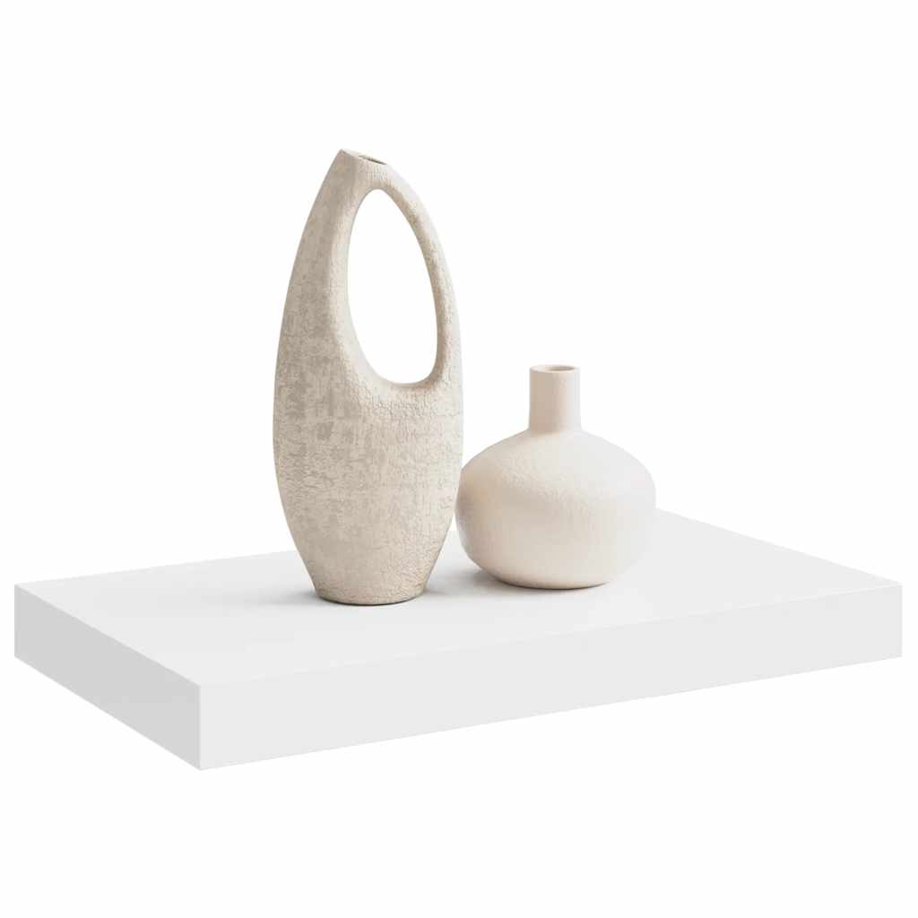 Pakabinama sieninė lentyna, baltos spalvos, 40x23x3,8cm, MDF