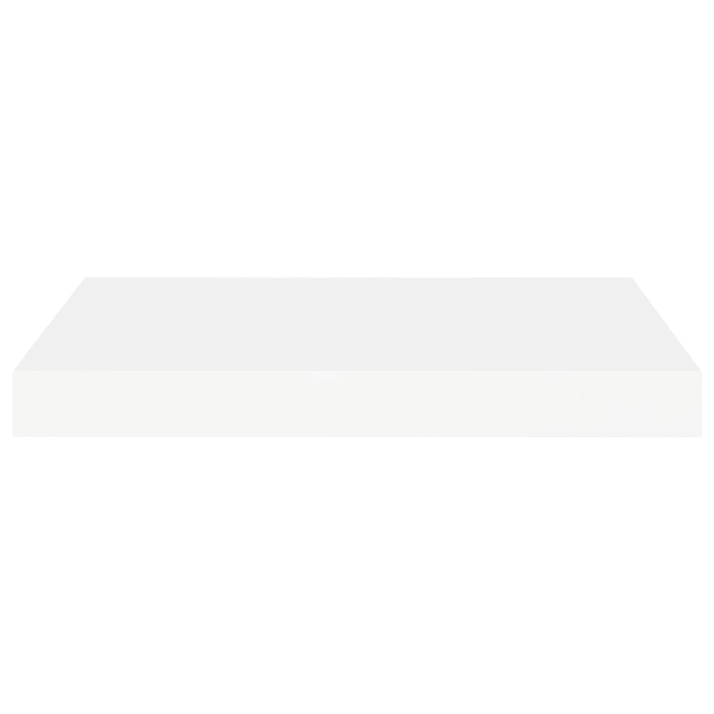 Pakabinamos sieninės lentynos, 2vnt., baltos, 40x23x3,8cm, MDF