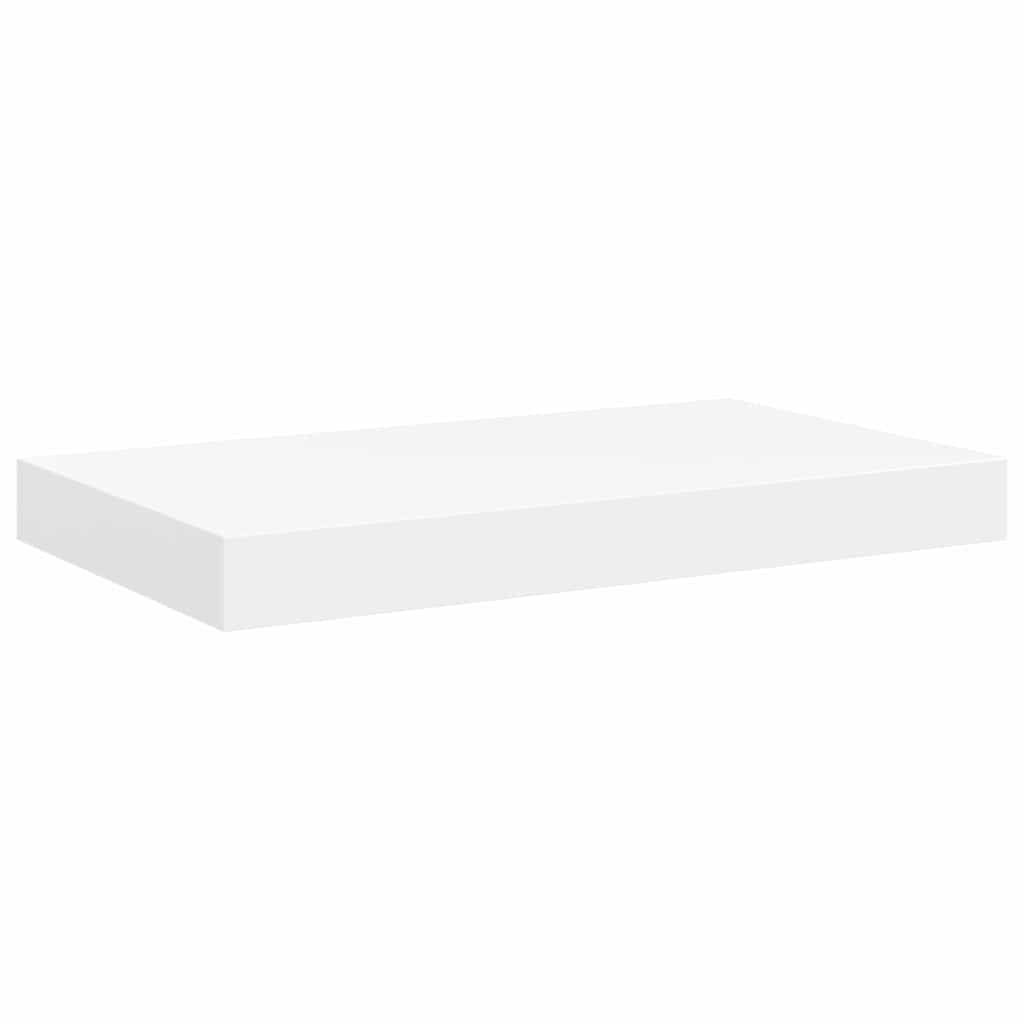 Pakabinamos sieninės lentynos, 2vnt., baltos, 40x23x3,8cm, MDF