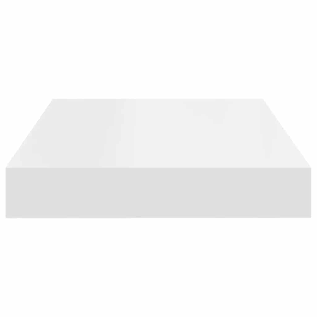 Pakabinamos sieninės lentynos, 4vnt., baltos, 40x23x3,8cm, MDF