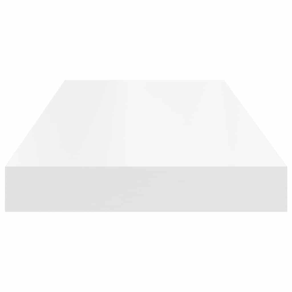 Pakabinamos lentynos, 2vnt., baltos, 60x23,5x3,8cm, MDF