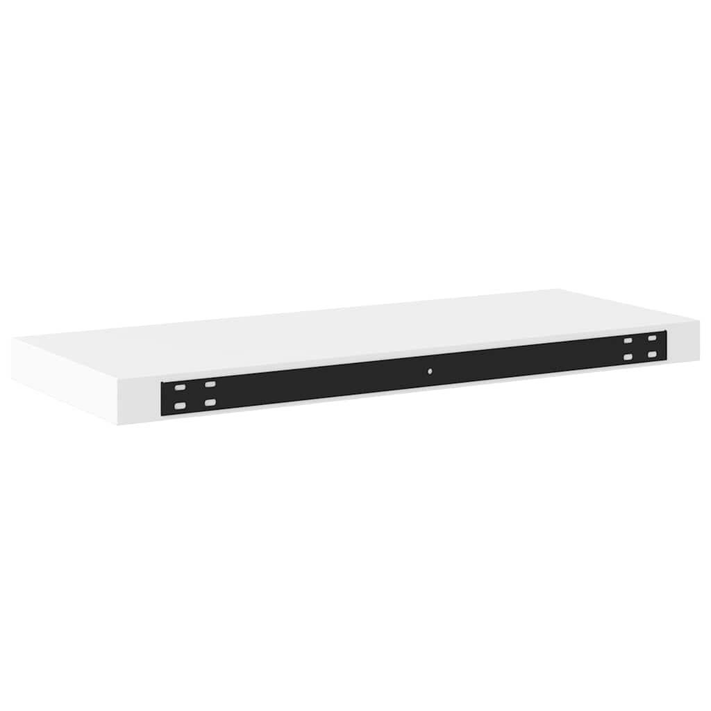Pakabinamos lentynos, 2vnt., baltos, 60x23,5x3,8cm, MDF