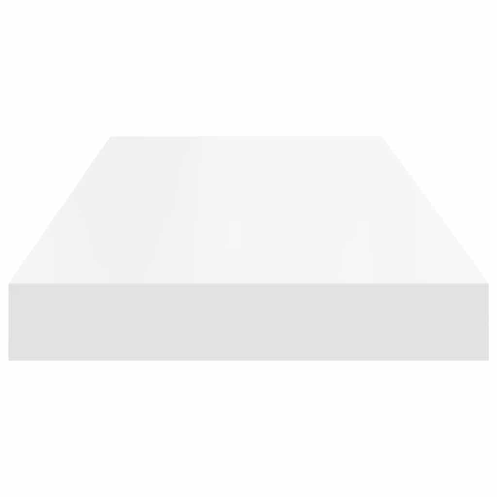 Pakabinamos lentynos, 4vnt., baltos, 60x23,5x3,8cm, MDF