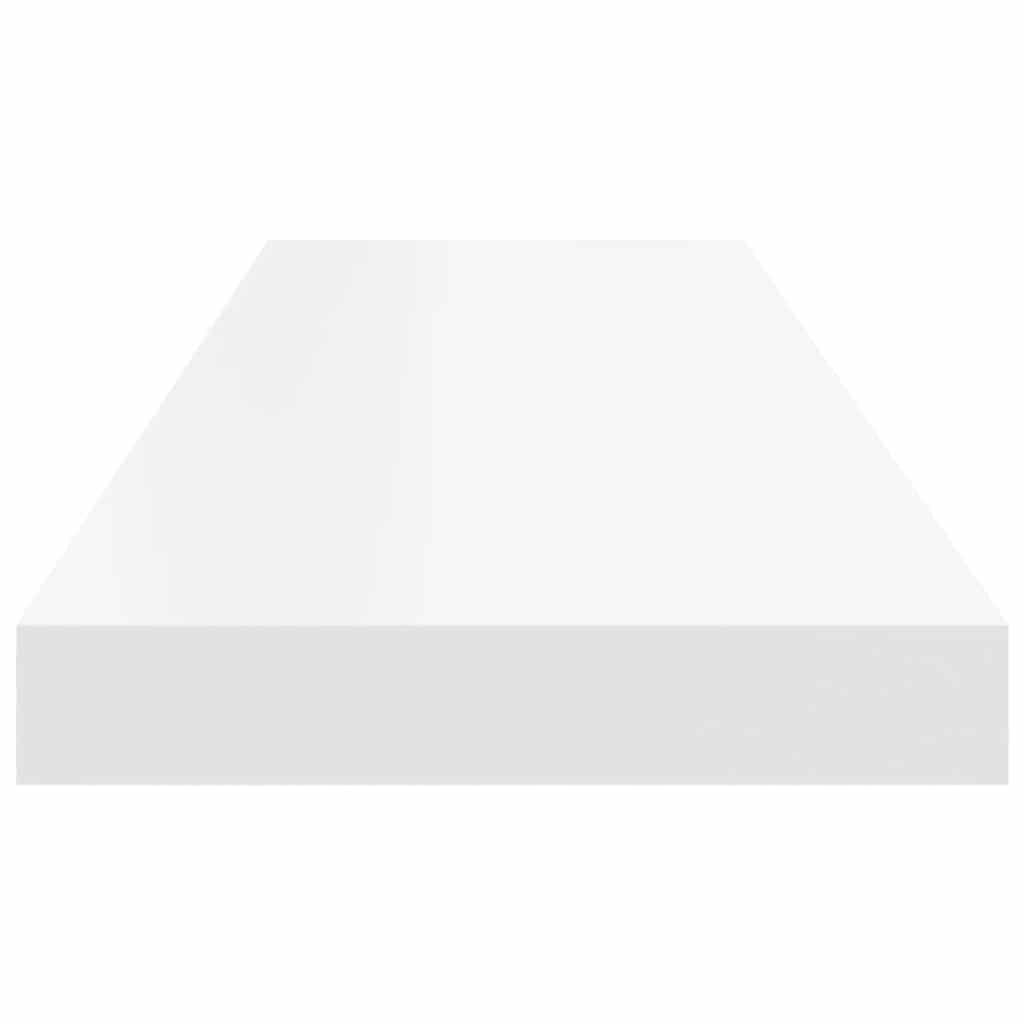 Pakabinamos lentynos, 2vnt., baltos, 80x23,5x3,8cm, MDF