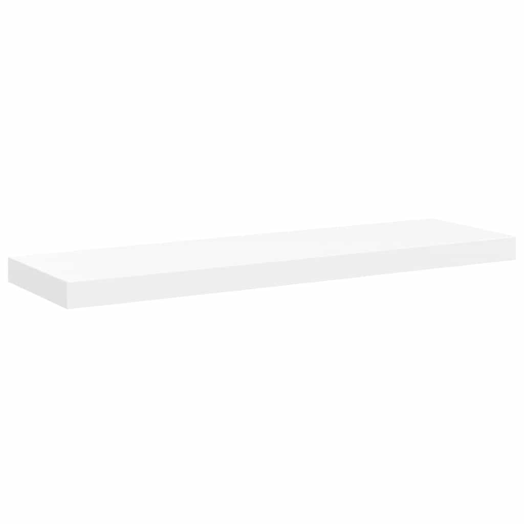 Pakabinamos lentynos, 4vnt., baltos, 80x23,5x3,8cm, MDF