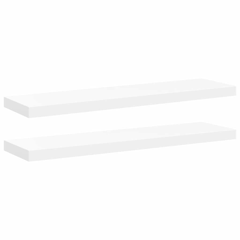 Pakabinamos lentynos, 2vnt., baltos, 90x23,5x3,8cm, MDF