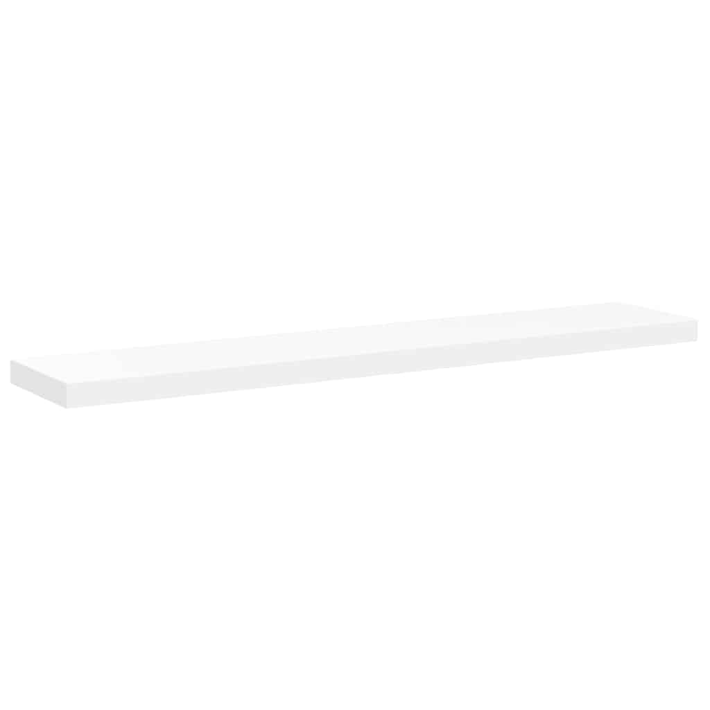 Pakabinamos lentynos, 2vnt., baltos, 120x23,5x3,8cm, MDF