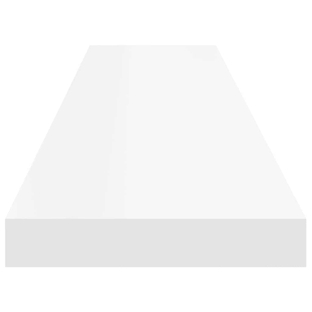 Pakabinamos lentynos, 2vnt., baltos, 120x23,5x3,8cm, MDF