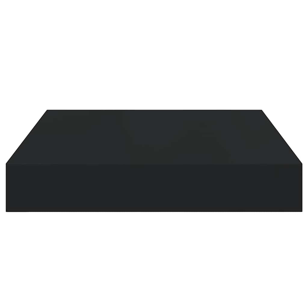 Pakabinamos lentynos, 2vnt., juodos, 23x23,5x3,8cm, MDF