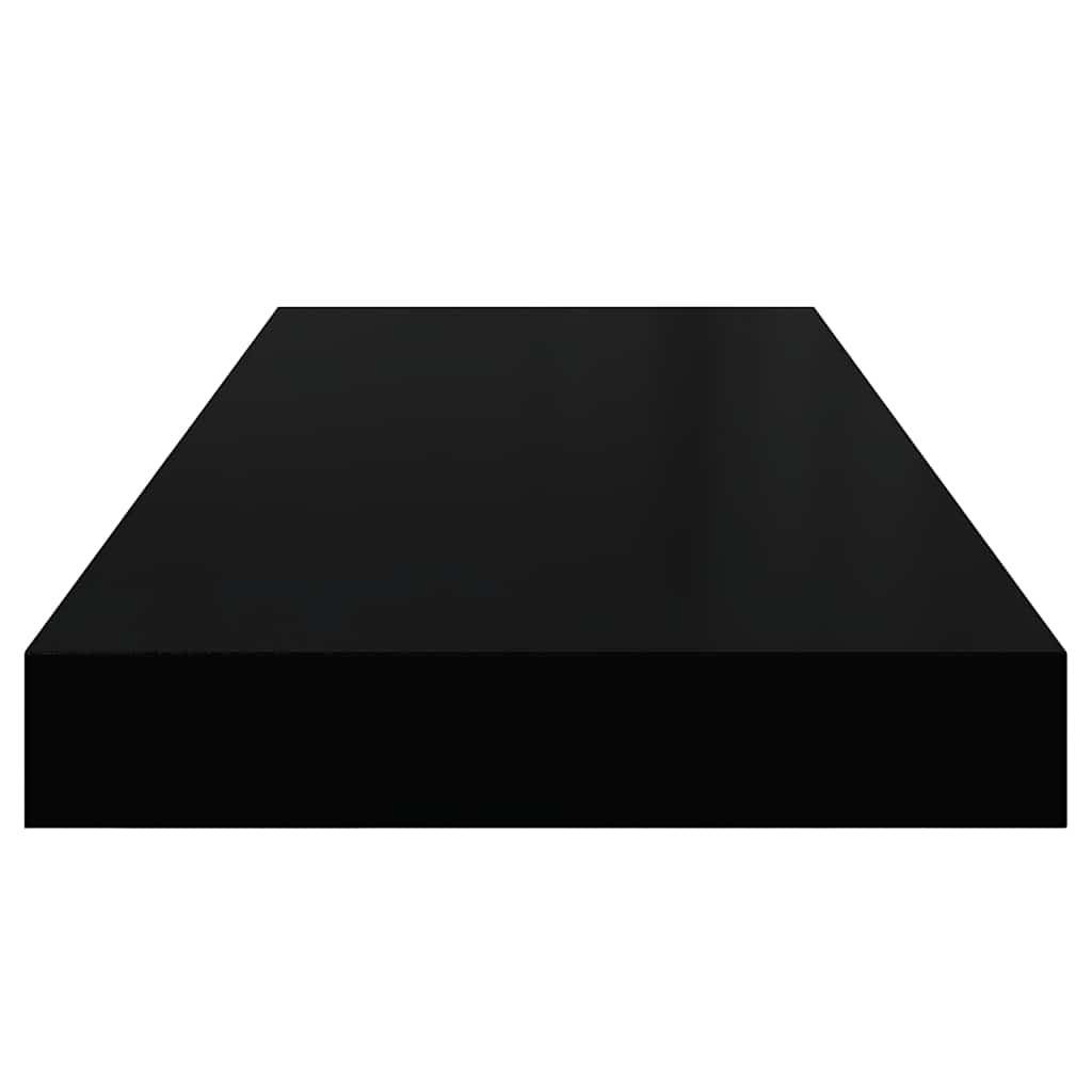 Pakabinama sieninė lentyna, juodos spalvos, 60x23,5x3,8cm, MDF
