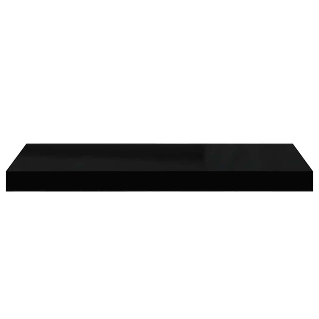 Pakabinamos lentynos, 2vnt., juodos, 60x23,5x3,8cm, MDF