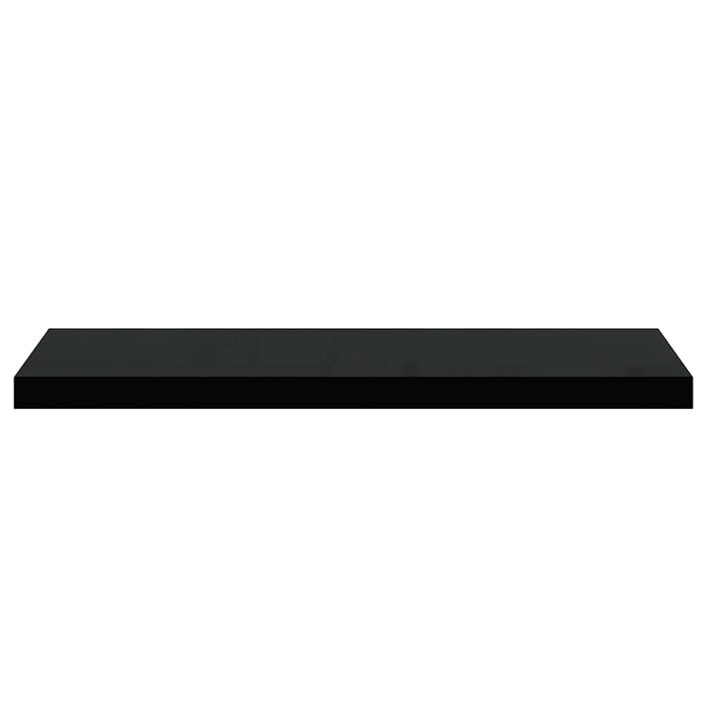 Pakabinamos lentynos, 2vnt., juodos, 80x23,5x3,8cm, MDF
