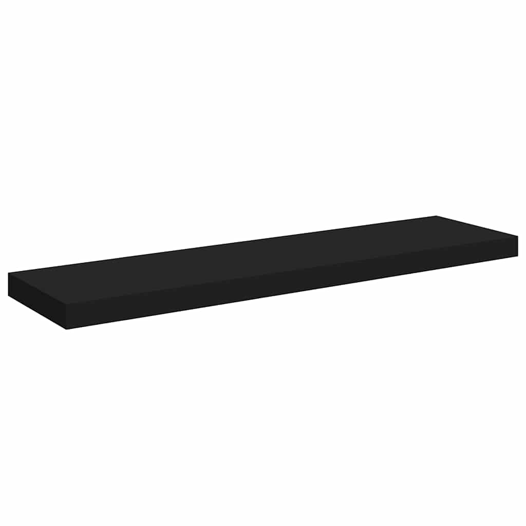 Pakabinamos lentynos, 2vnt., juodos, 90x23,5x3,8cm, MDF